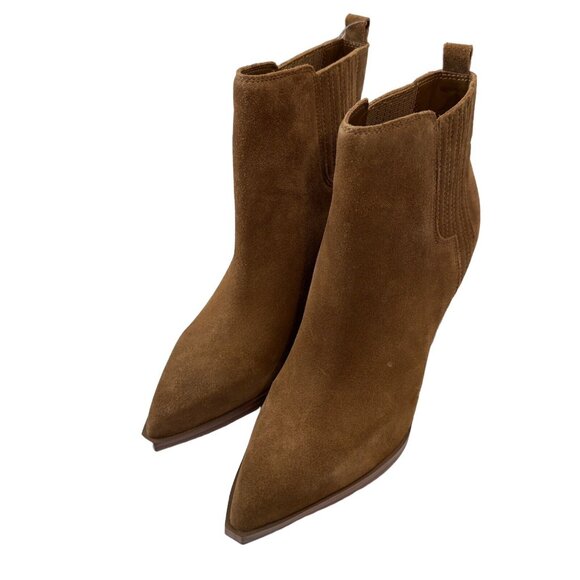 Marc Fisher Women Matter Suede Leather Pointed Toe Ankle Boots SZ 8.5M-Pull On - Picture 9 of 13